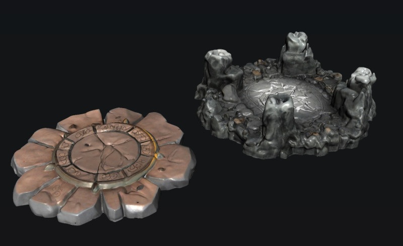 Stone Portal 3D 模型 .c4d .max .obj .3ds .fbx .stl .blend 