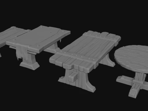 テーブル 3Dモデル