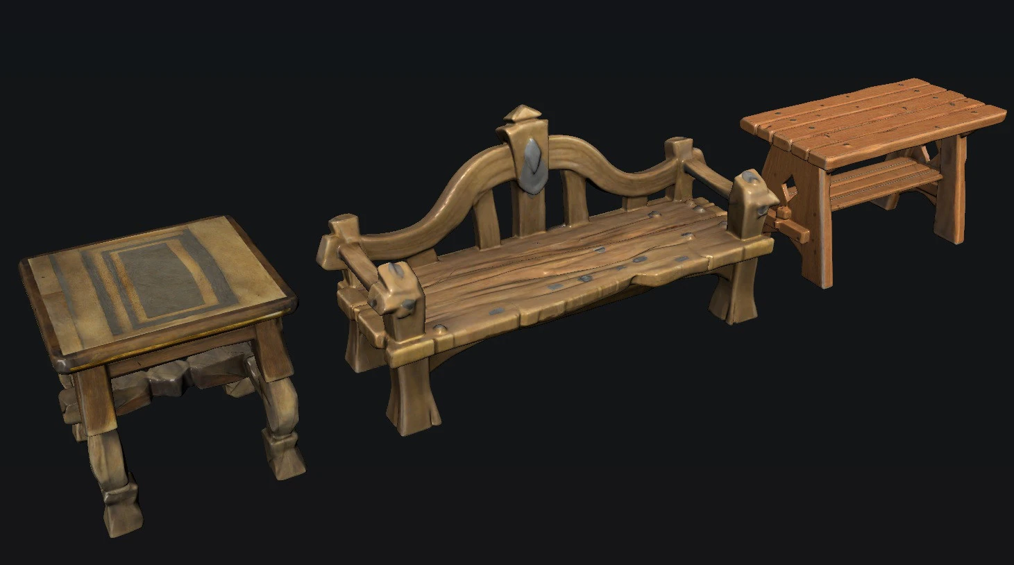 Table 3D Model .c4d .max .obj .3ds .fbx .stl .blend 