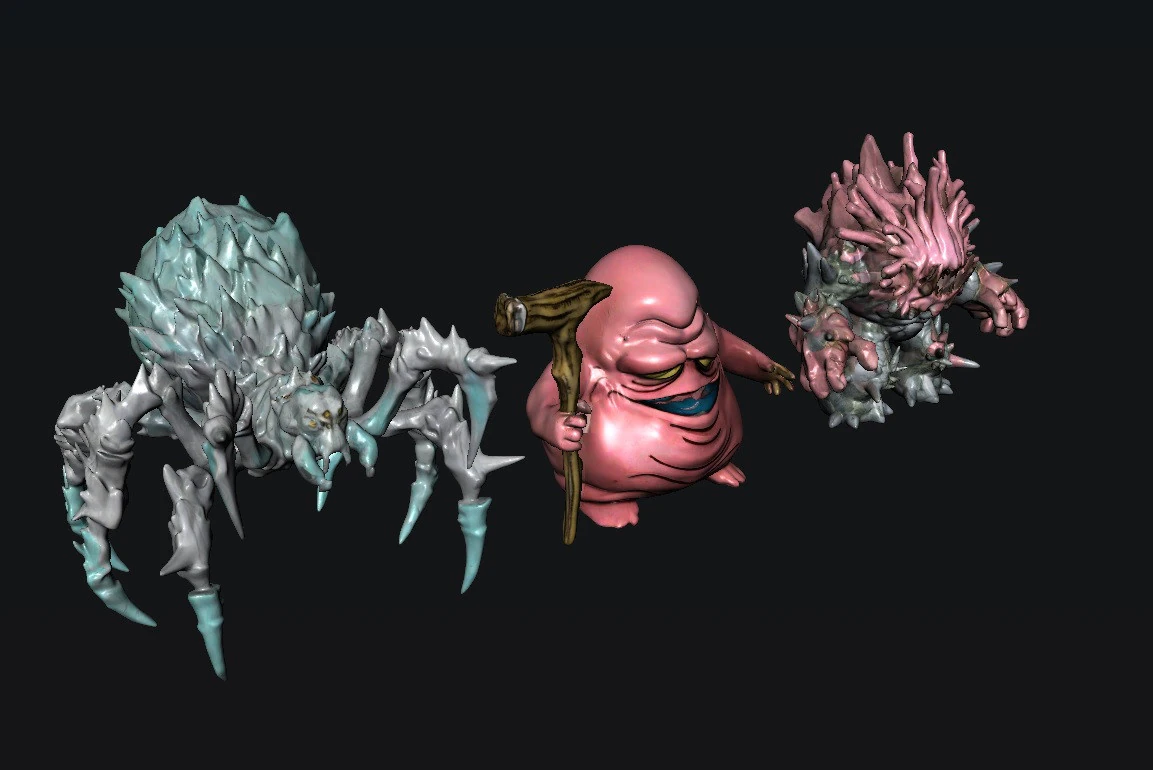 Creature 3D Model .c4d .max .obj .3ds .fbx .stl .blend 