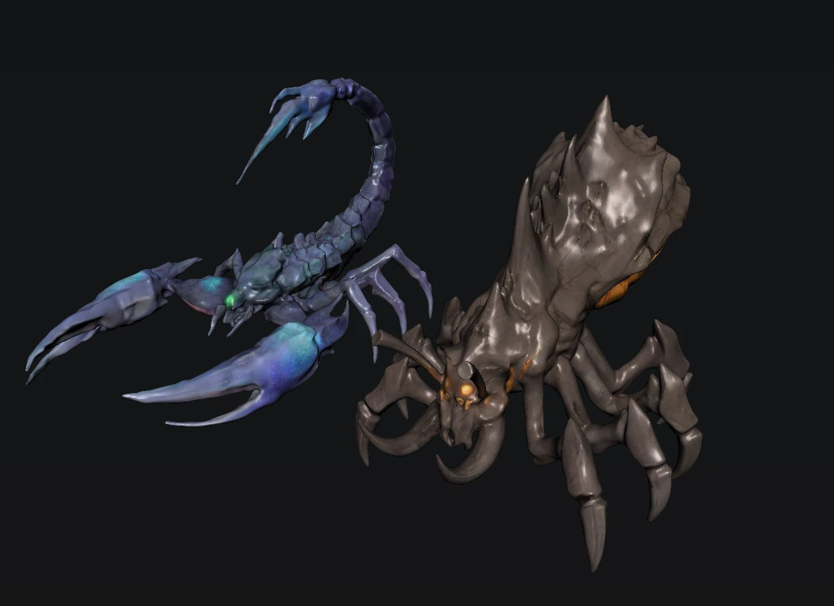 Creature Scorpion 3D Model .c4d .max .obj .3ds .fbx .stl .blend