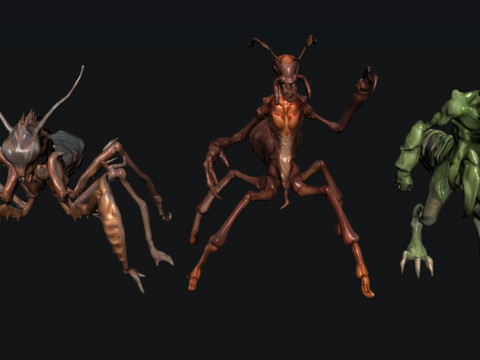 Creature Monsters Model 3D