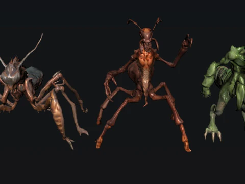 Істоти Монстри 3D Модель