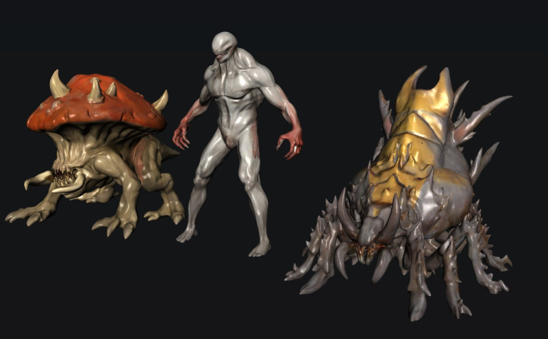 Creature Monsters 3Dモデル .c4d .max .obj .3ds .fbx .stl .blend 