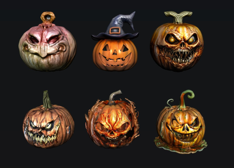 Pumpkin 3D Model .c4d .max .obj .3ds .fbx .stl .blend 