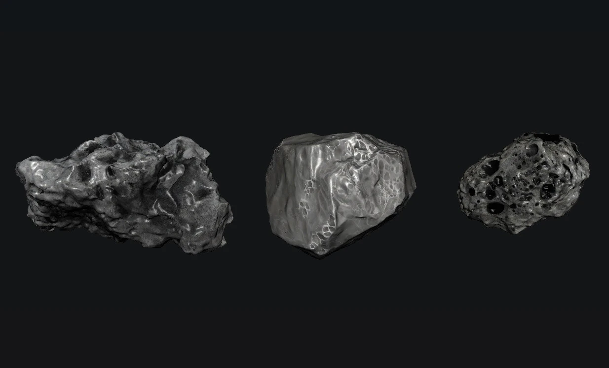 Asteroid Space 3D Model .c4d .max .obj .3ds .fbx .stl .blend 