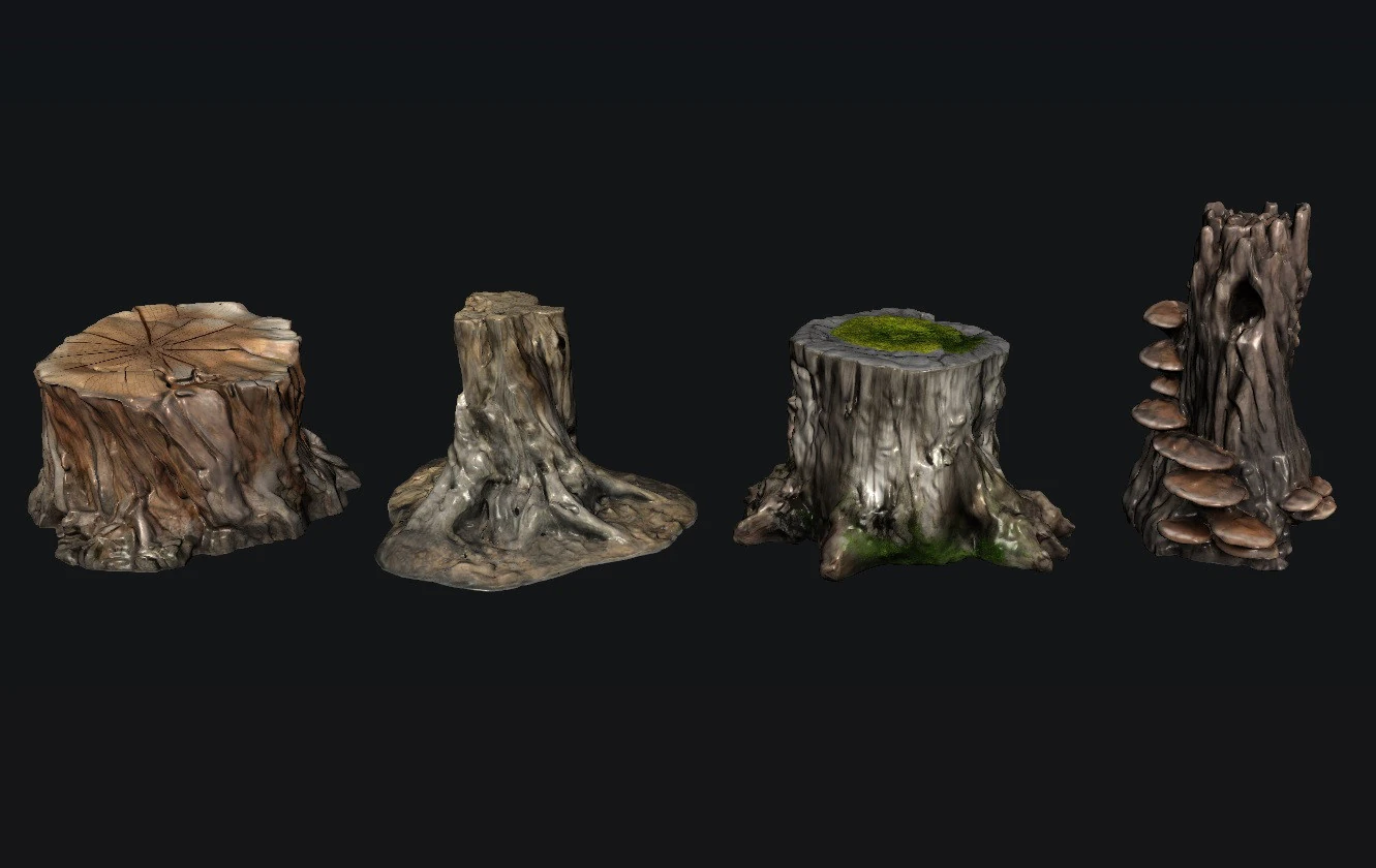 Tree Wood Nature 3D Model .c4d .max .obj .3ds .fbx .stl .blend
