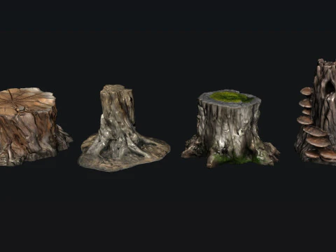 木 木の自然 3Dモデル