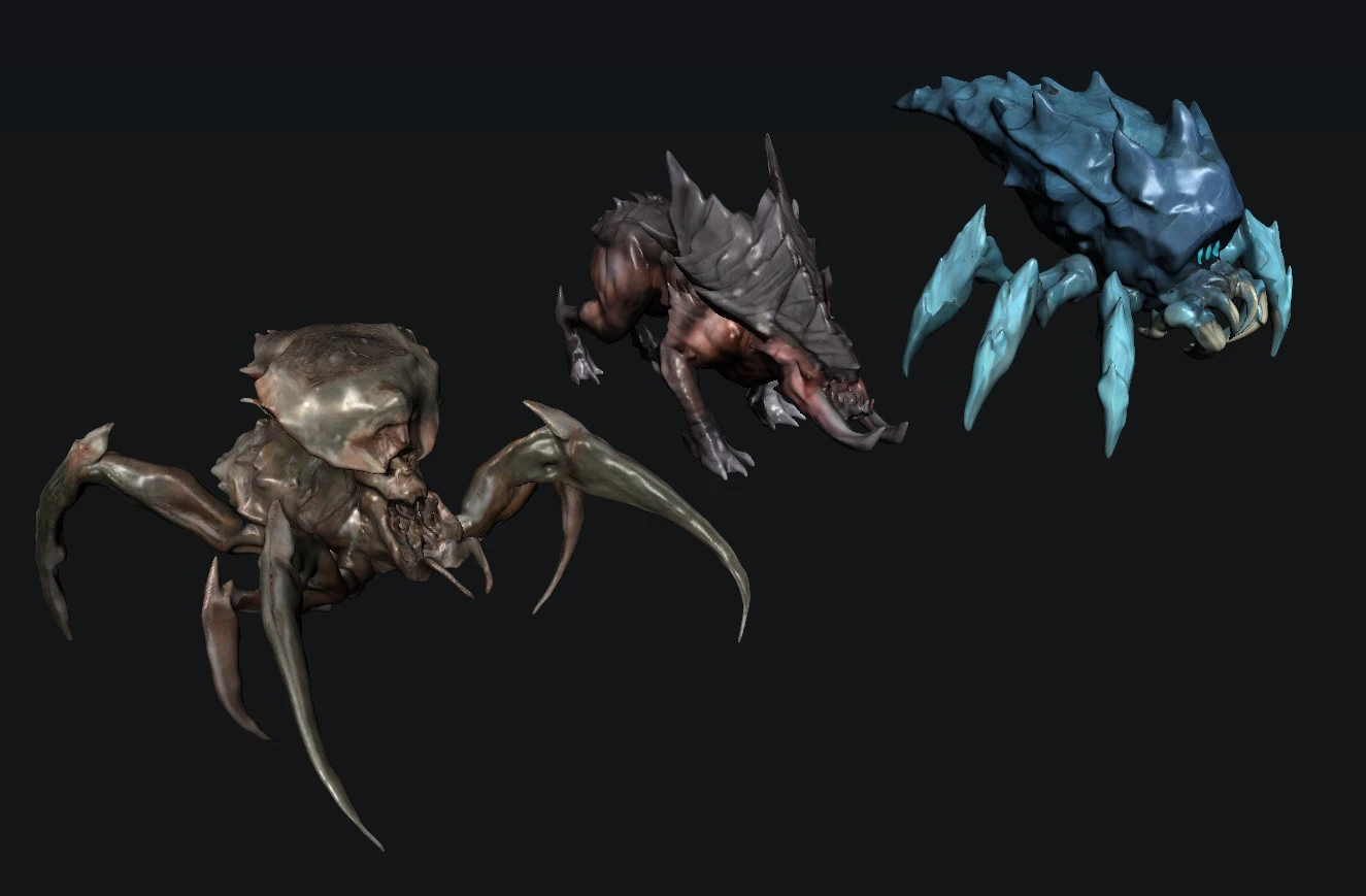 Creature Monster 3D Model .c4d .max .obj .3ds .fbx .stl .blend