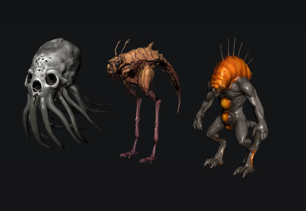 Monster Creatures 3D Model .c4d .max .obj .3ds .fbx .stl .blend 