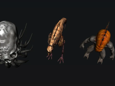 Monster Creatures 3D Model