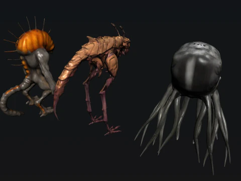 Monster Creatures 3D Model