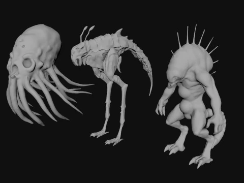 Monster Creatures 3D Model