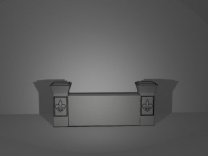 small wall and pillars 3D Model