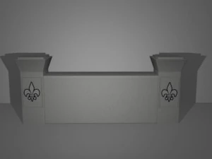 small wall and pillars 3D Model