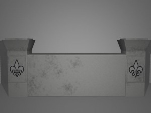 small wall and pillars 3Dモデル