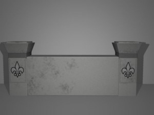 small wall and pillars 3Dモデル