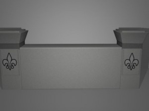 small wall and pillars 3Dモデル