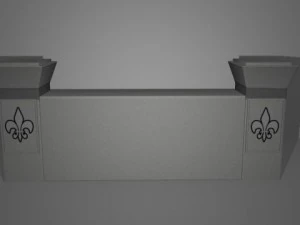 small wall and pillars 3D Model