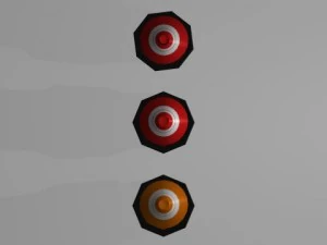 traffic cone x3 3D Model