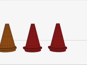 traffic cone x3 3D-Modell