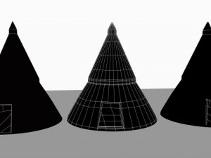 business tent Modello 3D