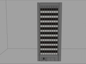 office building black and white  mb obj 3D Model