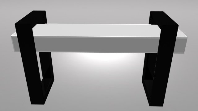 bench with square legs collection x5 mb obj 3D Model .c4d .max .obj .3ds .fbx .stl .blend 