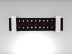 bench with square legs collection x5 mb obj 3D Model