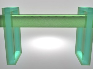 bench with square legs collection x5 mb obj 3D Model