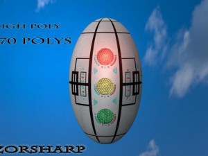 traffic light futuristic high low poly mb obj fbx 3D Model