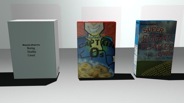 fictional comedic cereal boxes  mb obj fbx 3D Model .c4d .max .obj .3ds .fbx .stl .blend 