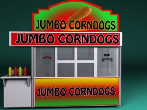 corn dog booth 3D Model