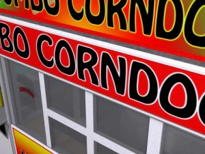 corn dog booth 3D Model