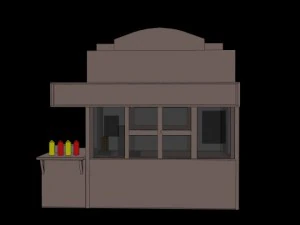 corn dog booth 3D Model
