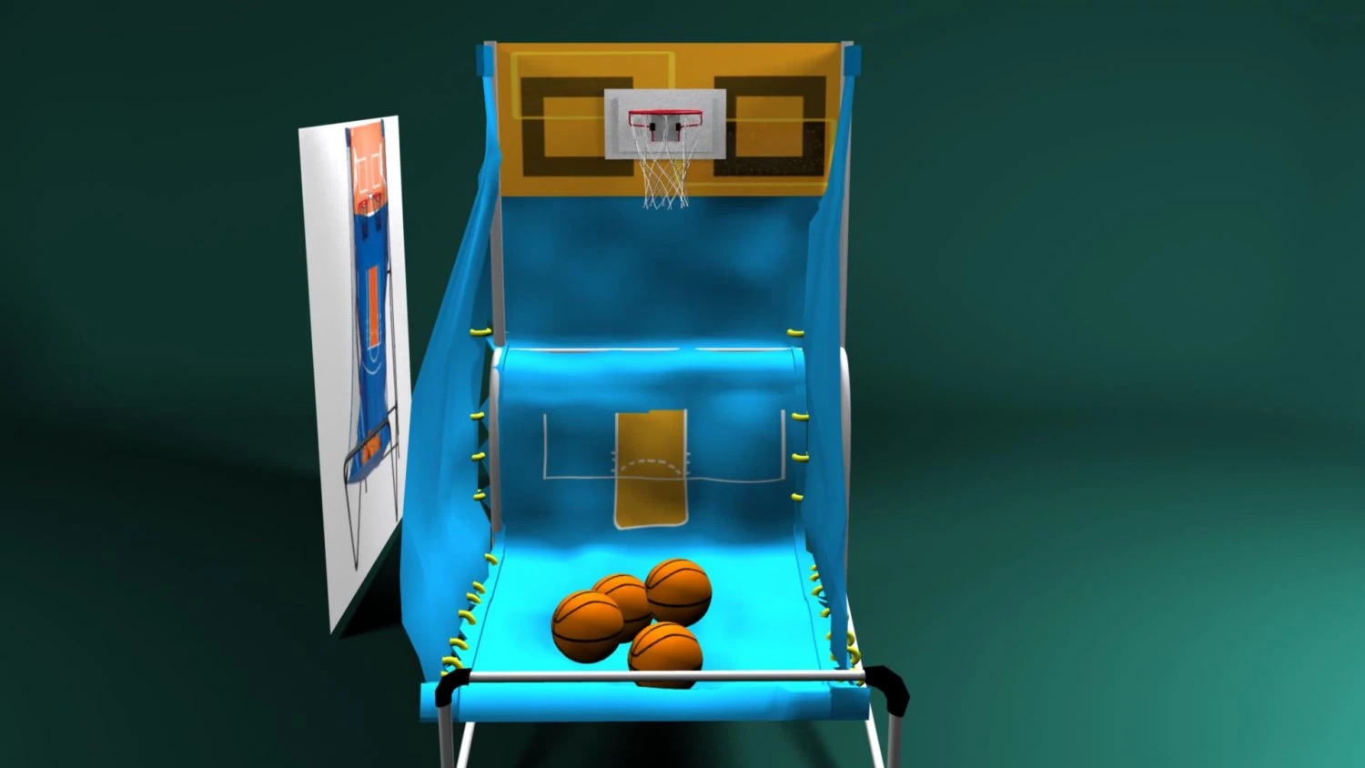 basketball carnival game 3D Model .c4d .max .obj .3ds .fbx .stl .blend 