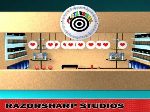 plate break carnival game kiosk 3D Model