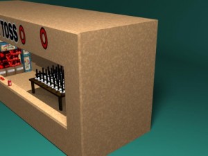 ring toss carnival game kiosk 3D Model