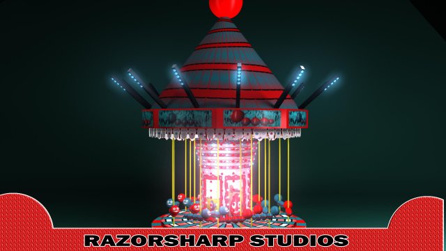carousel carnival ride 3D Modell .c4d .max .obj .3ds .fbx .stl .blend
