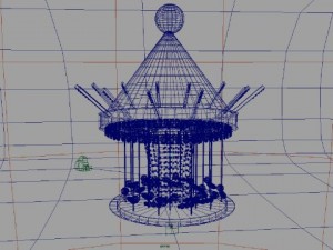 carousel carnival ride 3D Modell