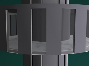 observation tower interior and exterior 3D Model