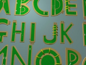 mini golf course alphabet az 3D Model