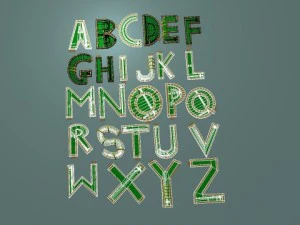 mini golf course alphabet az 3D Model