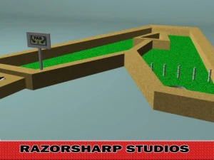 ミニゴルフのホール 3Dモデル