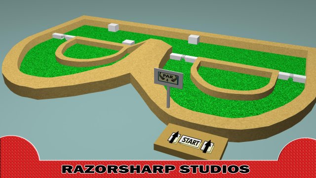 mini golf alphabet  b hole 3D Модель .c4d .max .obj .3ds .fbx .stl .blend 