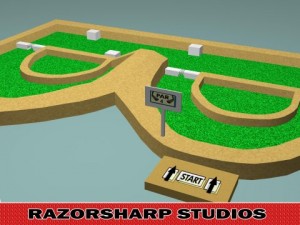 mini golf alphabet  b hole 3D Model