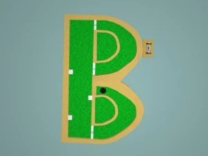 mini golf alphabet  b hole 3D Model
