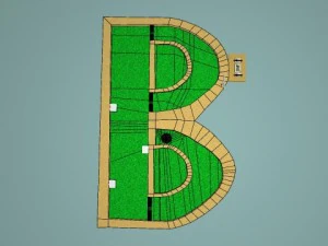 mini golf alphabet  b hole 3D Model