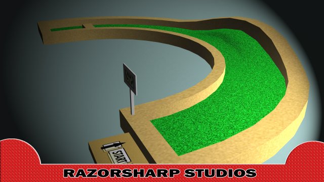 mini golf alphabet  c hole Model 3D .c4d .max .obj .3ds .fbx .stl .blend 