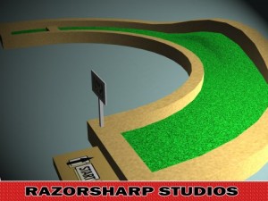 mini golf alphabet  c hole 3D Model
